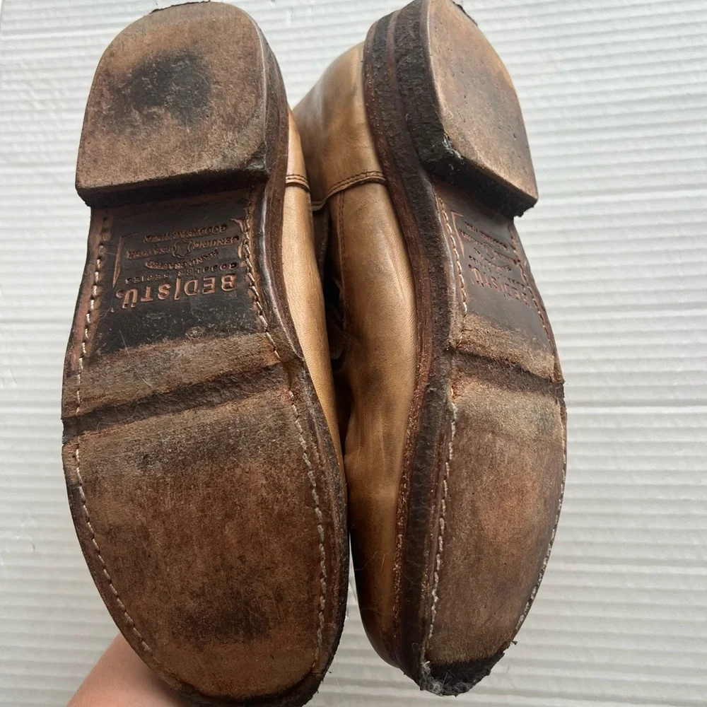 Bed Stu Women’s Tan Brown Spunky Motorcycle Boots Size 8.5 - Picture 7 of 11